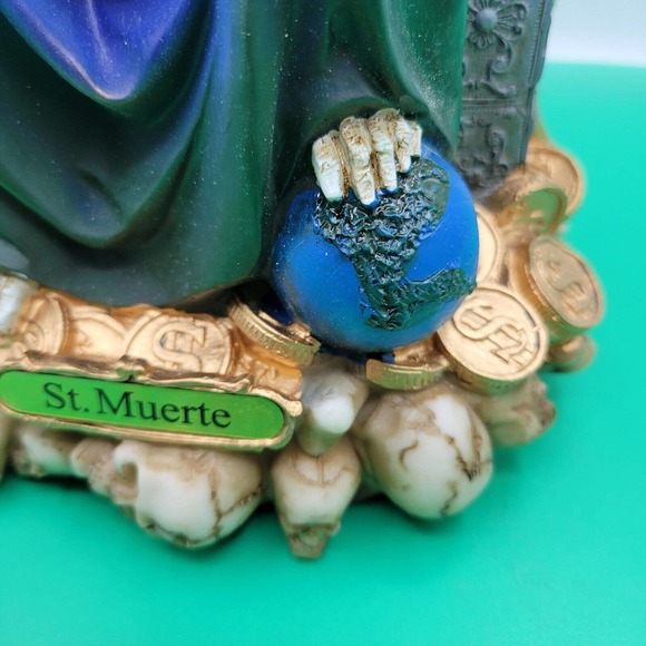 SANTA MUERTE 7 color Statue 12", 7 color Candle Fixed & incense Altar Bundle - Picture 10 of 16